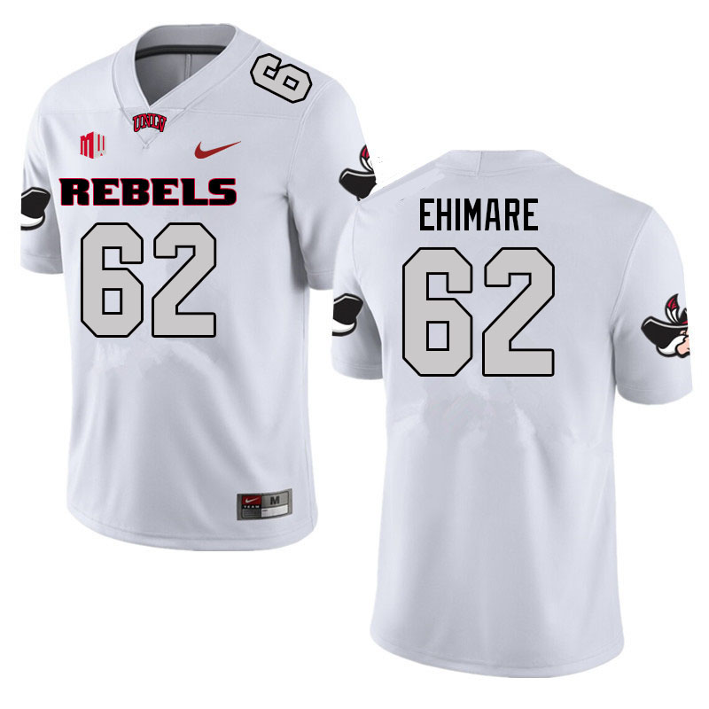 Men #62 Eliel Ehimare UNLV Rebels College Football Jerseys Sale-White
